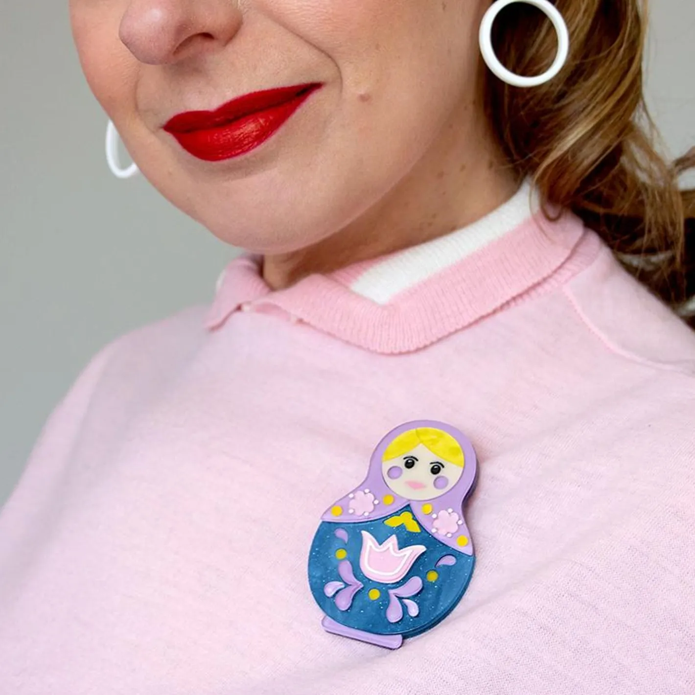 Erstwilder Matryoshka Memories Toy Brooch^ Brooches