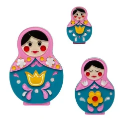Erstwilder Matryoshka Memories Toy Brooch Set^ Brooches