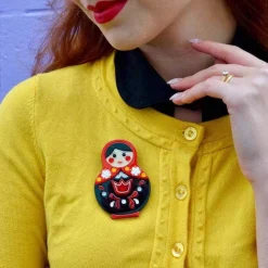 Erstwilder Matryoshka Memories Toy Brooch^ Brooches