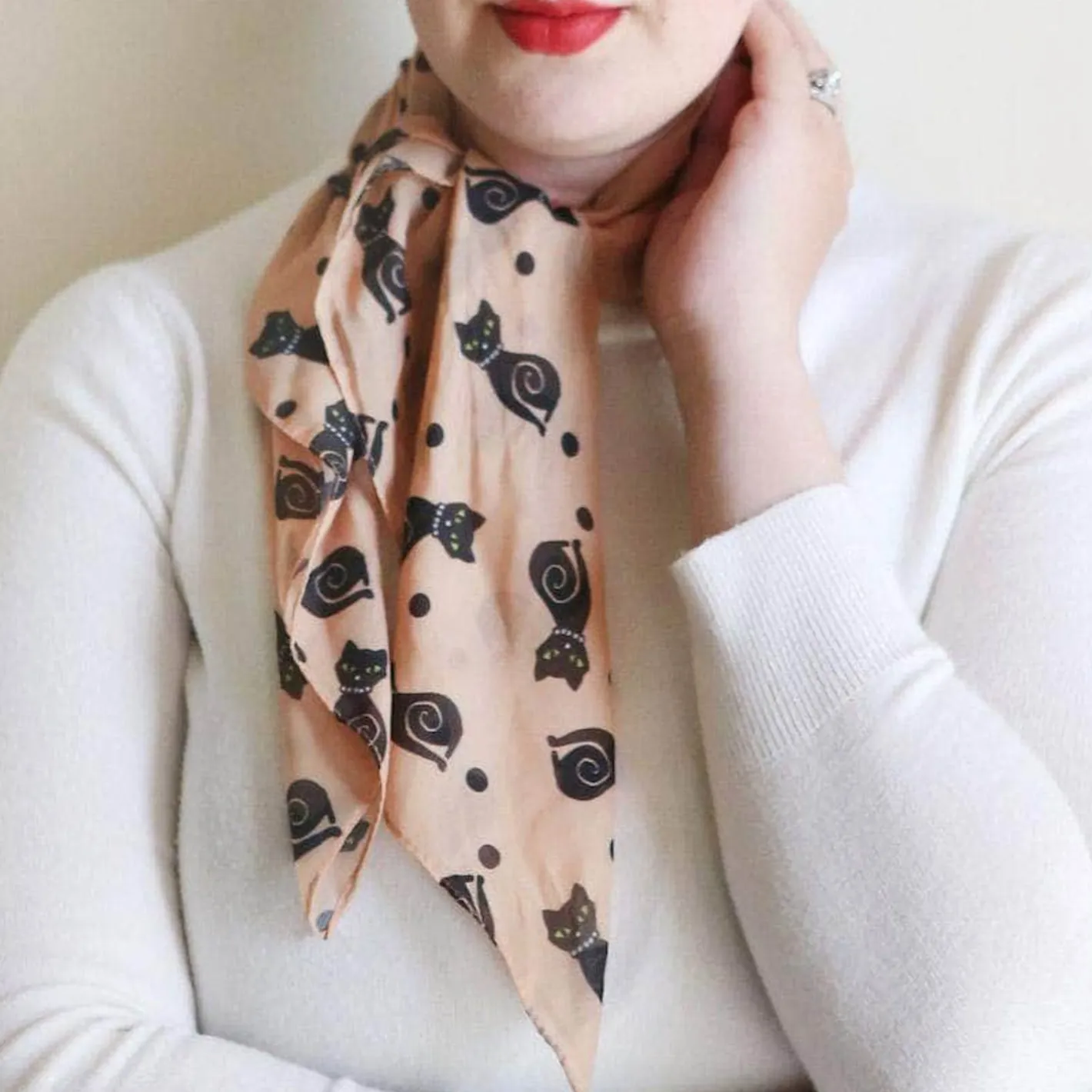 Erstwilder Meow At Midnight Head Scarf^ Scarves