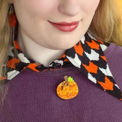 Erstwilder Midnight Magic Pumpkin Mini Brooch^ Brooches