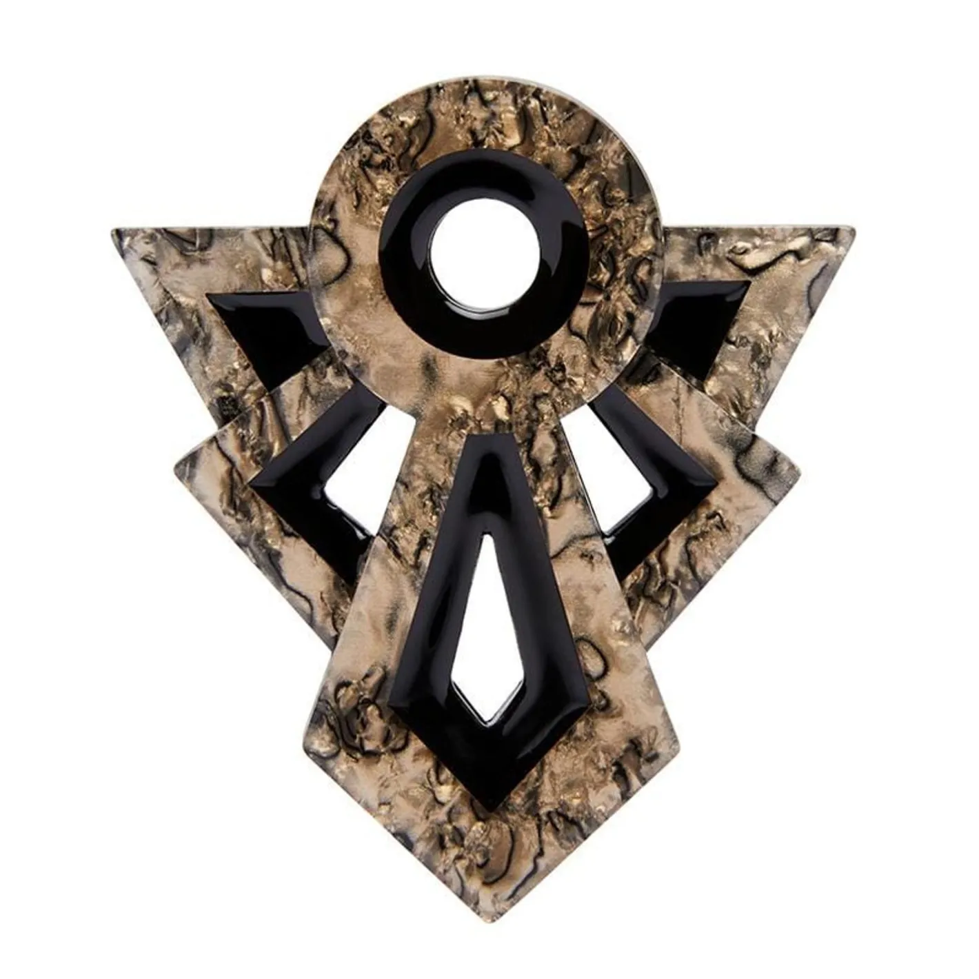Erstwilder Modernist Motif Brooch^ Brooches