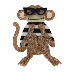 Erstwilder Moe The Monkey Lover Brooch^ Brooches