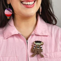 Erstwilder Moe The Monkey Lover Brooch^ Brooches