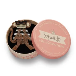 Erstwilder Moe The Monkey Lover Brooch^ Brooches