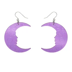 Erstwilder Moon Mirror Drop Earrings - Purple^ Essential Earrings