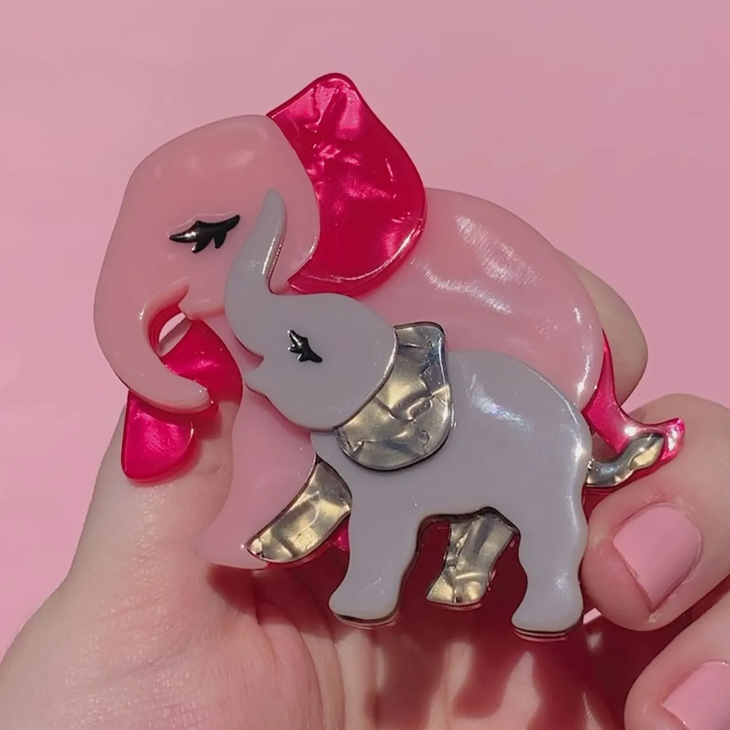 Erstwilder Mother Ella Elephants Brooch^ Brooches