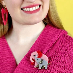 Erstwilder Mother Ella Elephants Brooch^ Brooches