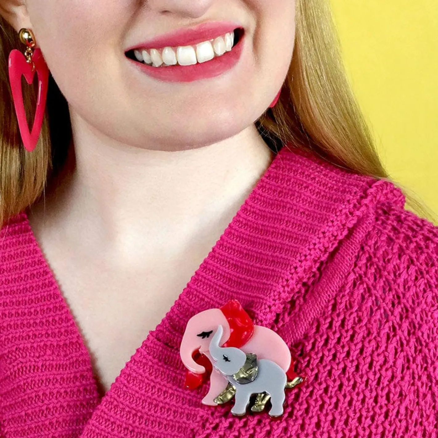 Erstwilder Mother Ella Elephants Brooch^ Brooches