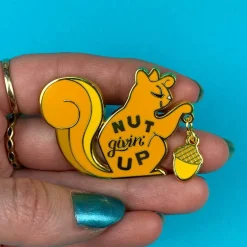 Erstwilder Nut Givin' Up Enamel Pin^ Enamel Pins