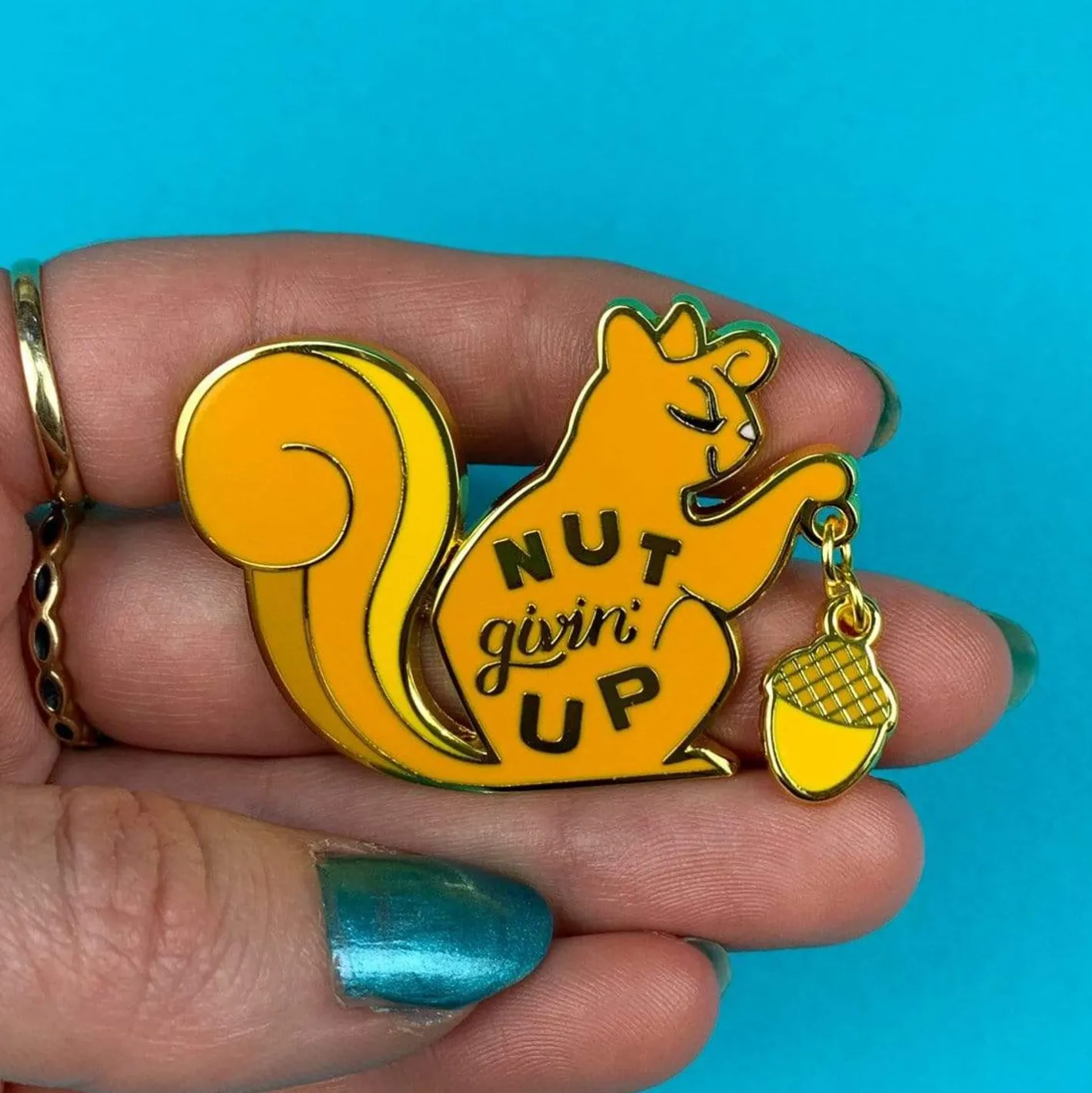 Erstwilder Nut Givin' Up Enamel Pin^ Enamel Pins