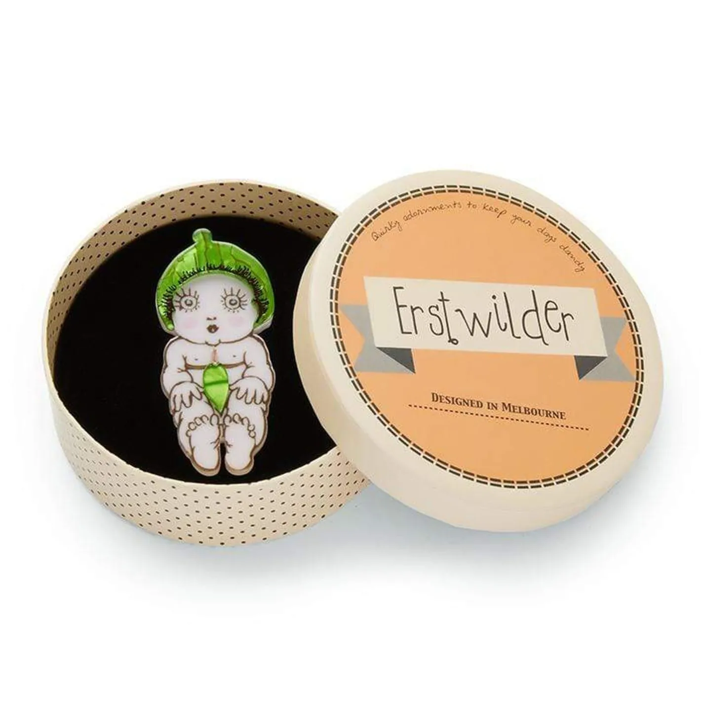 Erstwilder Nuttybub Brooch^ Brooches