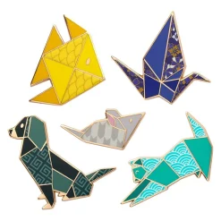 Erstwilder Origami Enamel Pin Pack - 5 Piece^ Enamel Pins