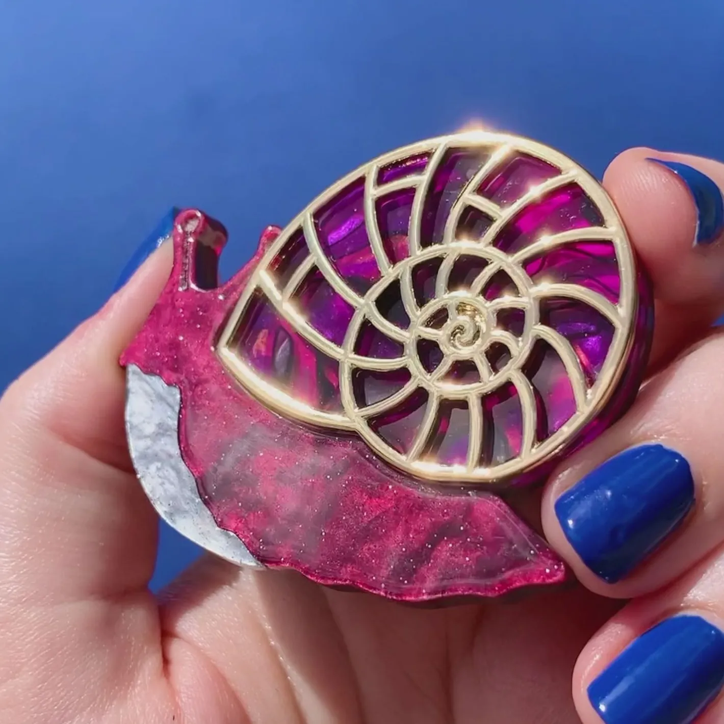 Erstwilder Painted Shell Brooch^ Brooches