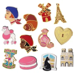 Erstwilder Paris Holiday Enamel Pin Pack - 12 Piece^ Enamel Pins