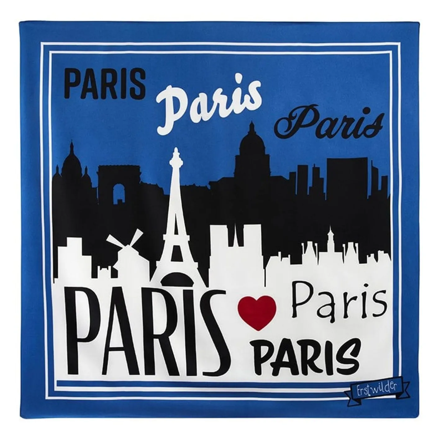 Erstwilder Paris Skyline Square Scarf - Blue^ Scarves