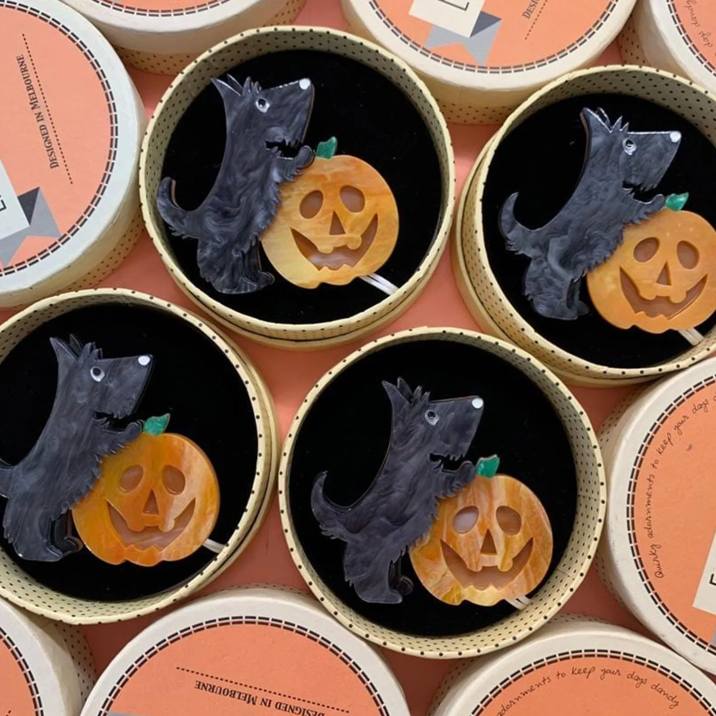 Erstwilder Patch The Pumpkin Pup Brooch^ Brooches