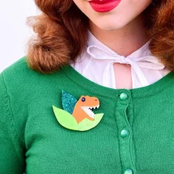 Erstwilder Peak-A-Saurus Rex Brooch^ Brooches