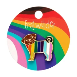 Erstwilder Pebbles The Progressive Pug Enamel Pin^ Enamel Pins