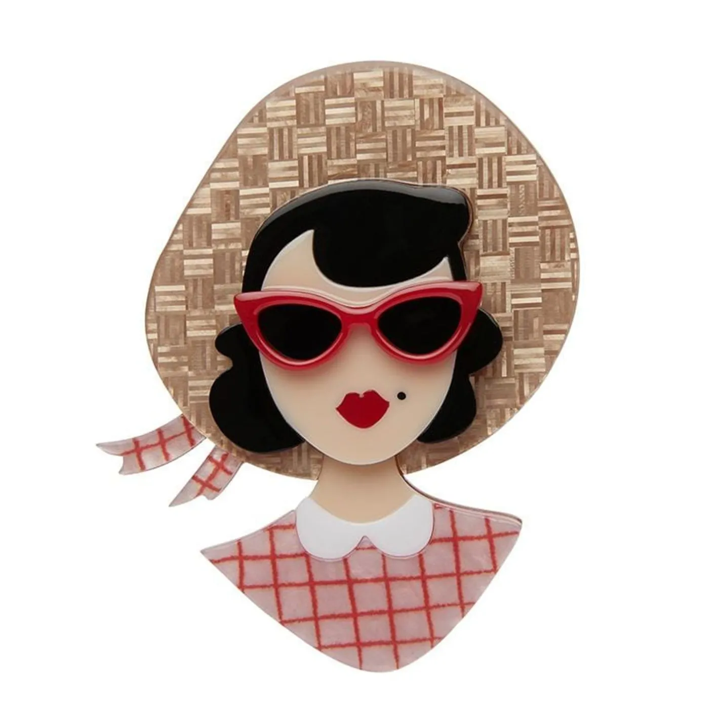 Erstwilder Picnic Portrait Brooch^ Brooches