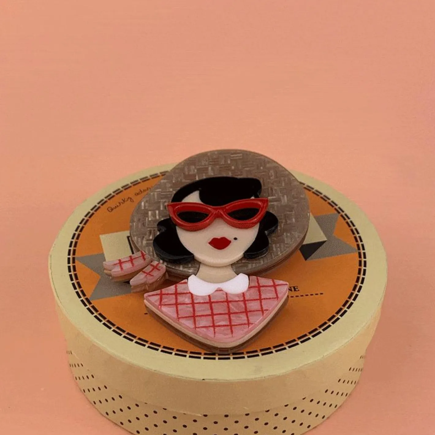 Erstwilder Picnic Portrait Brooch^ Brooches