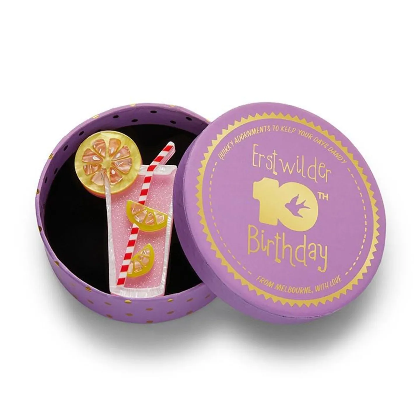 Erstwilder Pink Lemonade Brooch^ Brooches