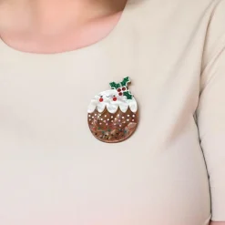 Erstwilder Plum Puddie Brooch^ Brooches