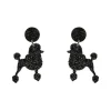 Erstwilder Poodle Glitter Post Drop Earrings - Black^ Essential Earrings