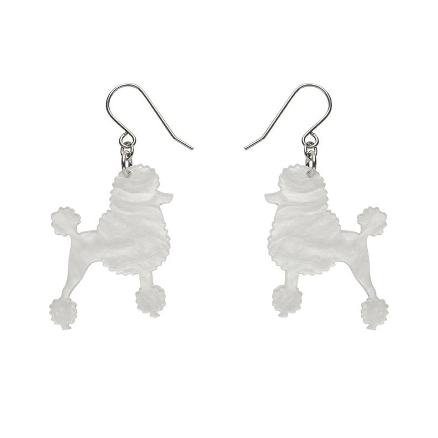 Erstwilder Poodle Ripple Hook Drop Earrings - White^ Essential Earrings