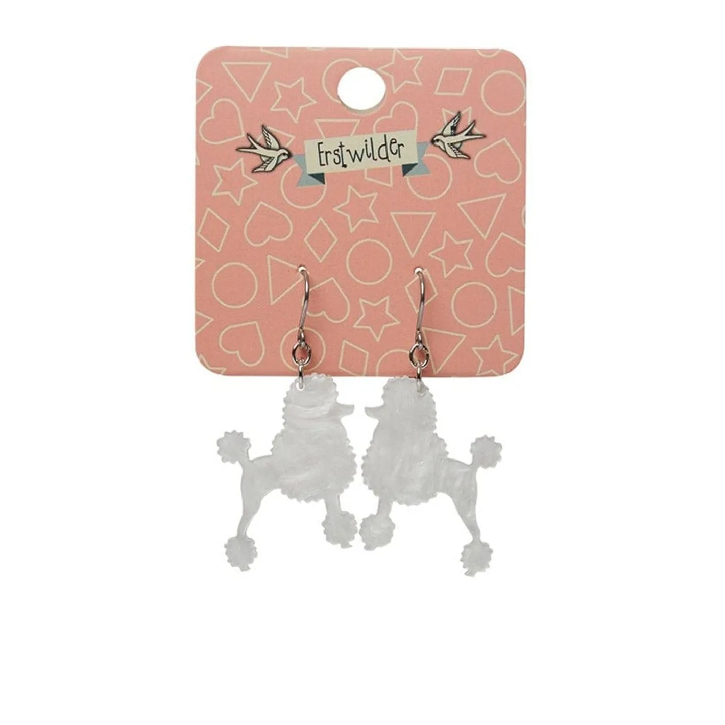 Erstwilder Poodle Ripple Hook Drop Earrings - White^ Essential Earrings