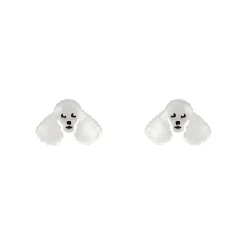 Erstwilder Poodle Ripple Stud Earrings - White^ Essential Earrings