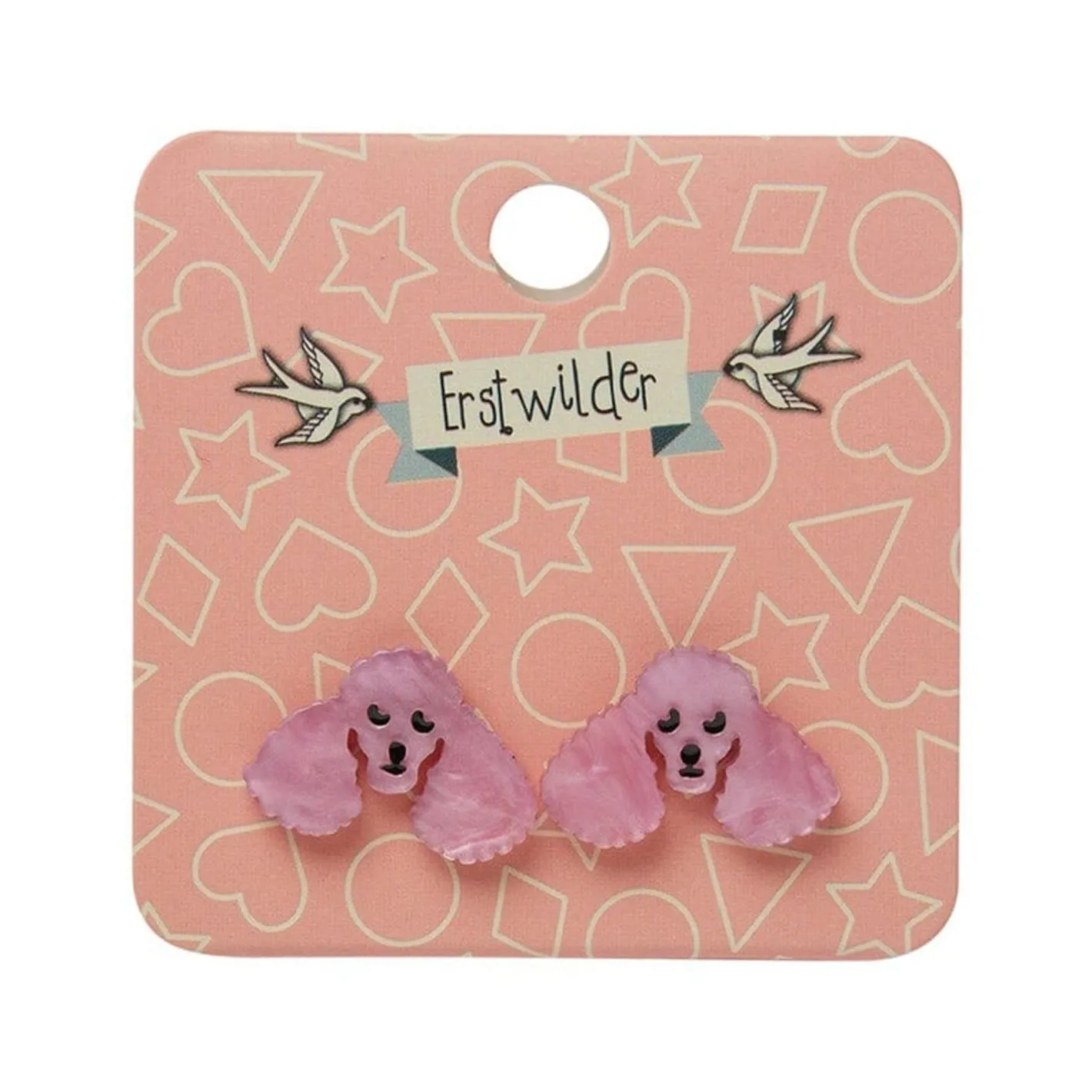 Erstwilder Poodle Ripple Stud Earrings - Pink^ Essential Earrings