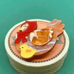 Erstwilder Proud Mother Hen Brooch^ Brooches