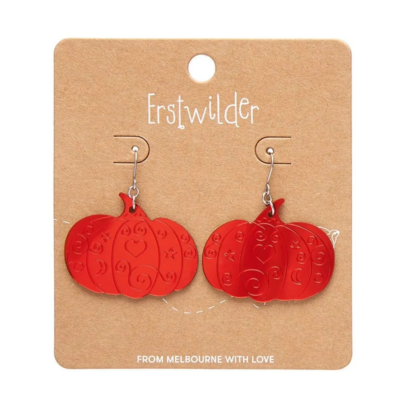 Erstwilder Pumpkin Magic Mirror Drop Earrings - Red^ Essential Earrings