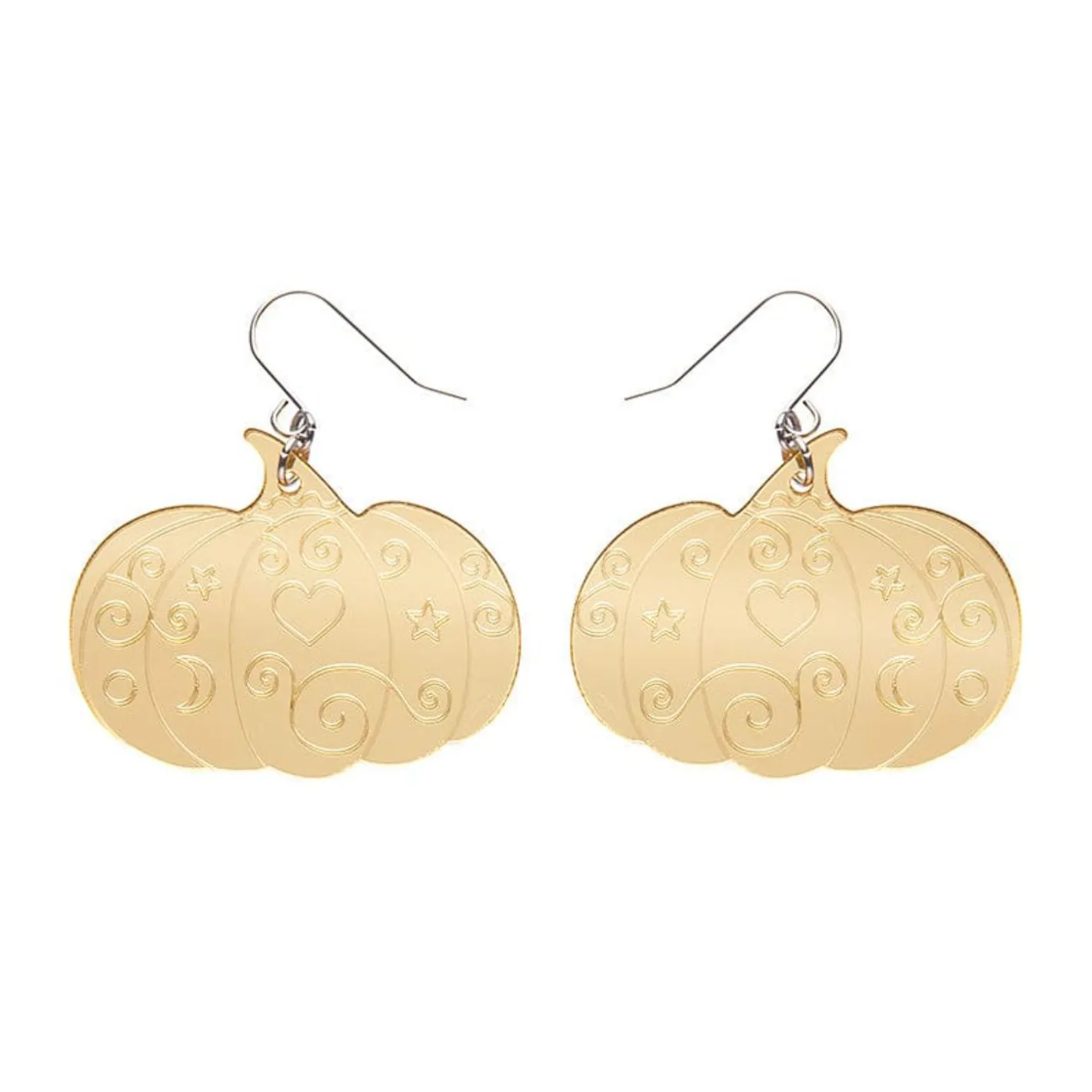 Erstwilder Pumpkin Magic Mirror Drop Earrings - Gold^ Essential Earrings