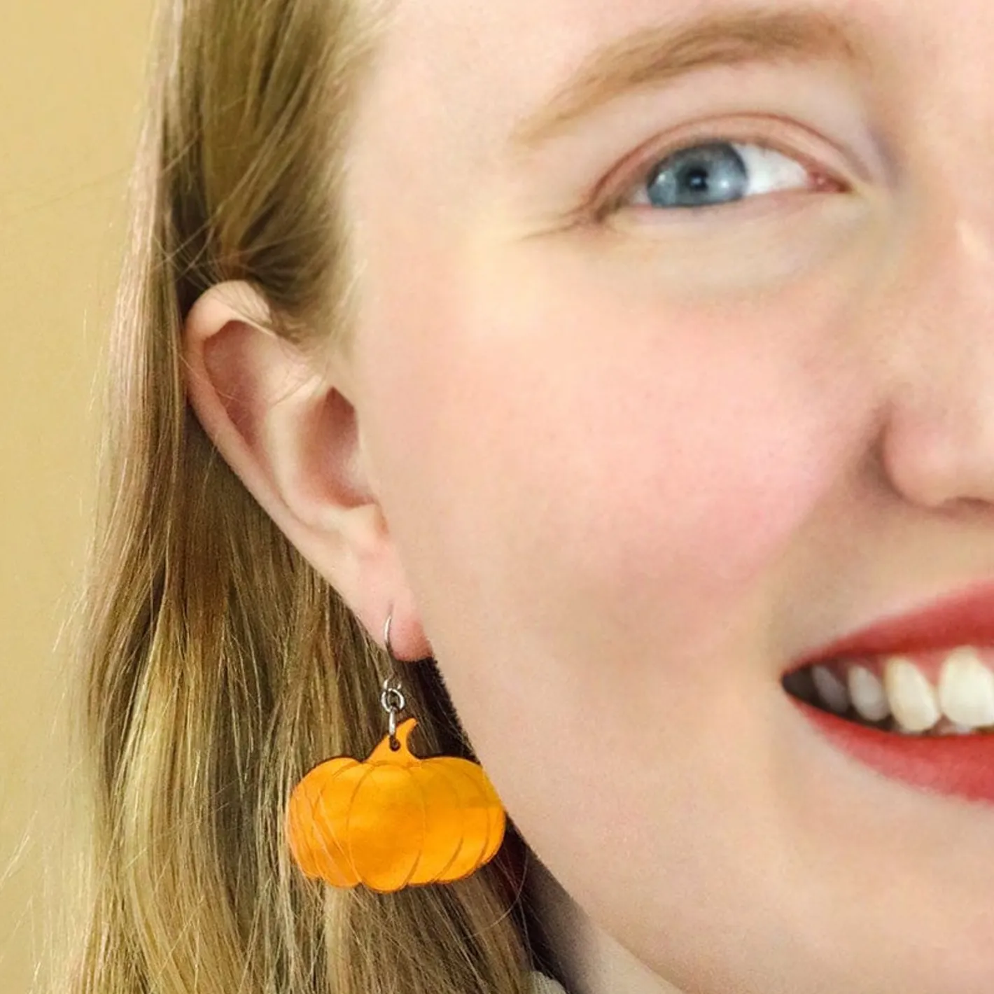 Erstwilder Pumpkin Mirror Drop Earrings - Orange^ Essential Earrings