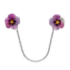 Erstwilder Purple Prose Cardigan Clips^ Brooches