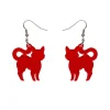 Erstwilder Pussy Cat Bubble Resin Drop Earrings - Red^ Essential Earrings