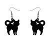 Erstwilder Pussy Cat Solid Resin Drop Earrings - Black^ Essential Earrings