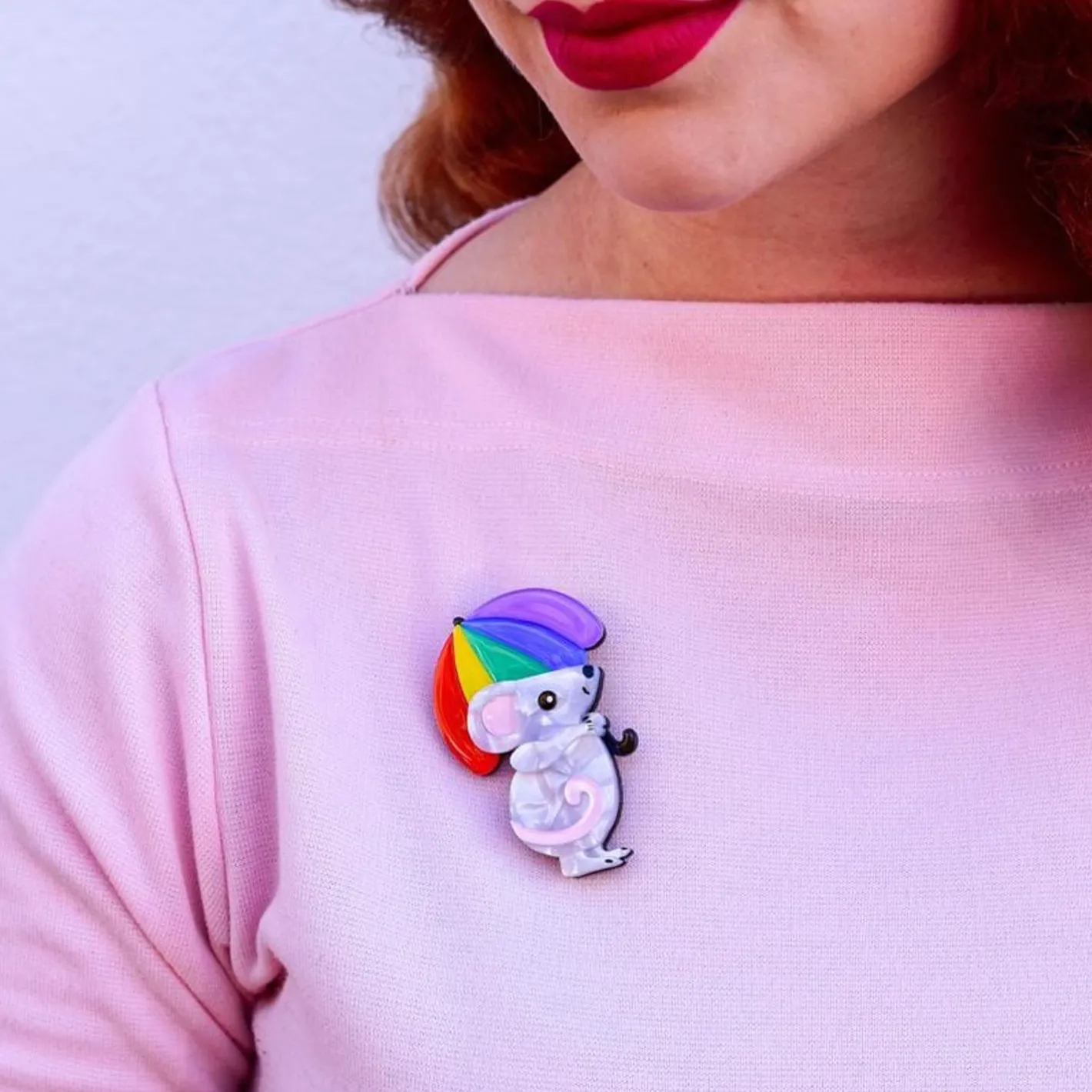 Erstwilder Rainbow Rain Brooch^ Brooches