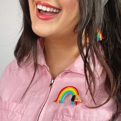 Erstwilder Rainbow Ruff Brooch^ Brooches