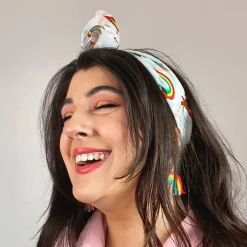 Erstwilder Rainbow Ruff Head Scarf White^ Scarves