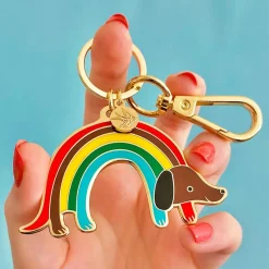 Erstwilder Rainbow Ruff Key Ring^ Enamel Key Rings