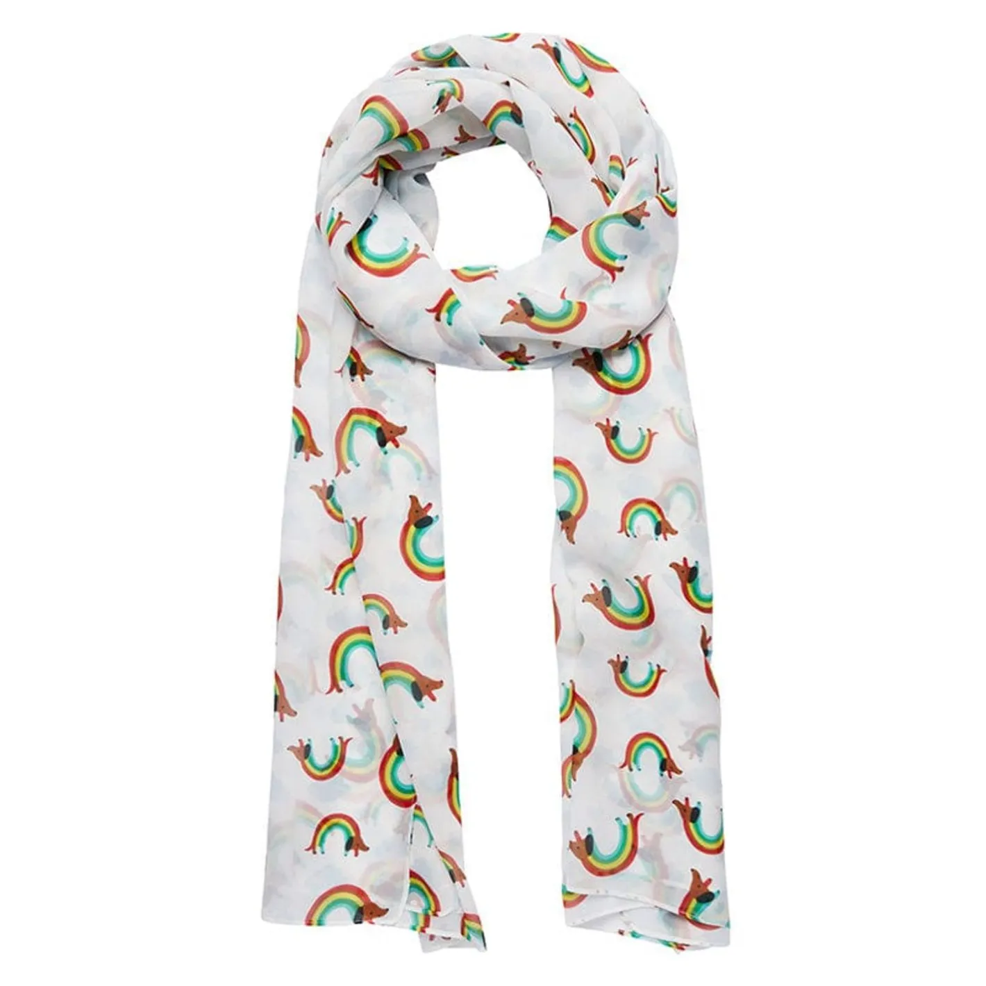 Erstwilder Rainbow Ruff Neck Scarf White^ Scarves