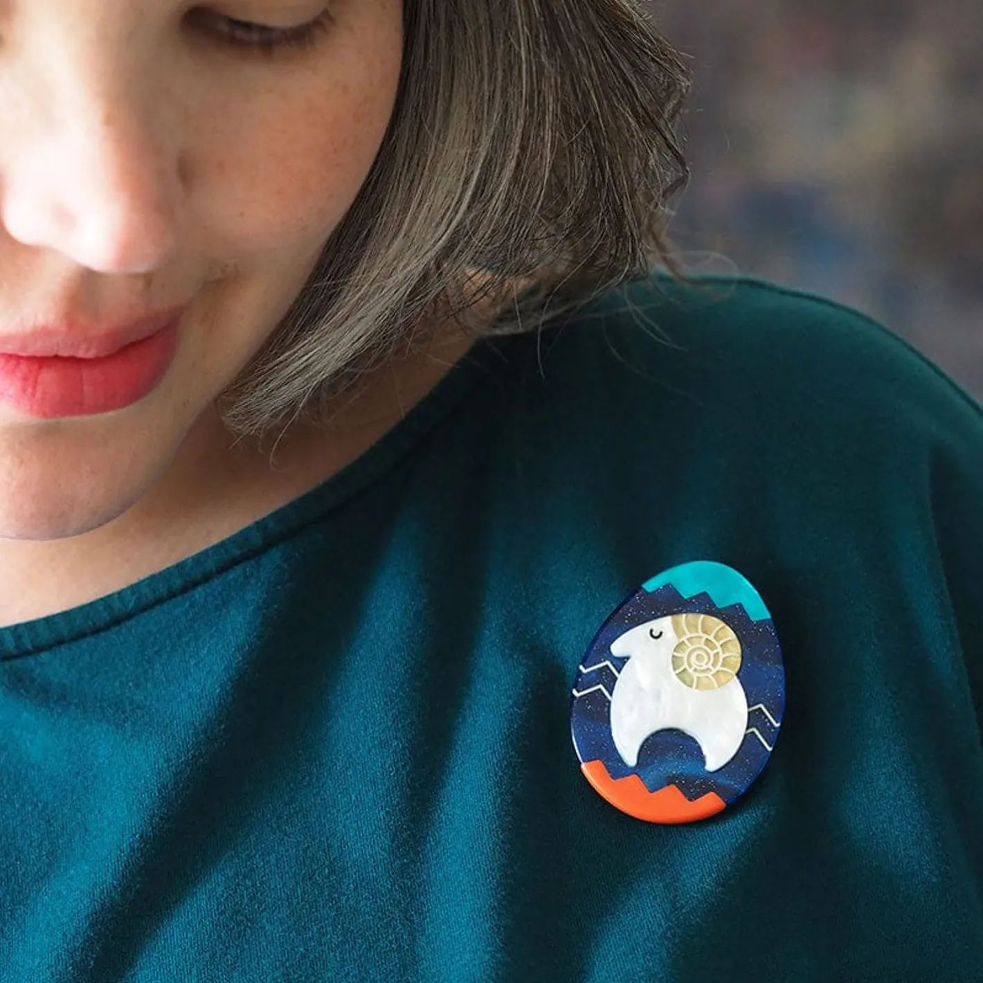 Erstwilder Ram Of Perseverance Brooch^ Brooches