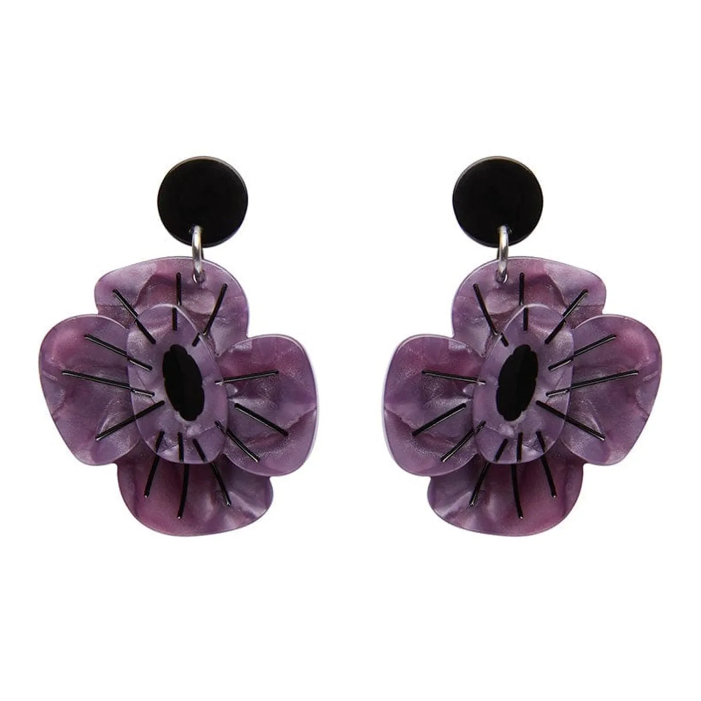 Erstwilder Remembrance Poppy Drop Earrings^ Earrings