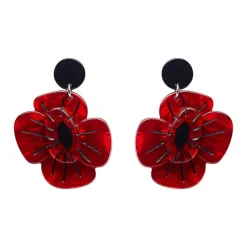 Erstwilder Remembrance Poppy Drop Earrings^ Earrings