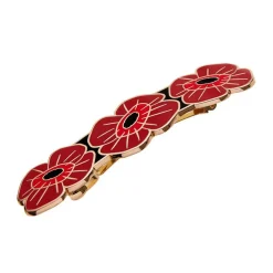 Erstwilder Remembrance Poppy Enamel Hair Barrette^ Hair Clips & Claws
