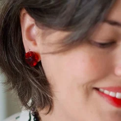 Erstwilder Remembrance Poppy Stud Earrings^ Earrings