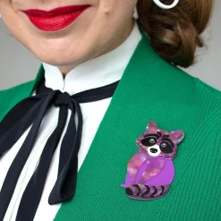 Erstwilder Rocket'S Riot Raccoon Brooch^ Brooches